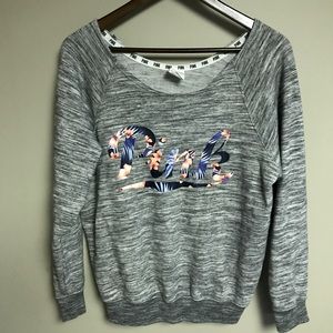 Victoria’s Secret PINK Brand Heather Gray Pullover Sweatshirt Size Med
